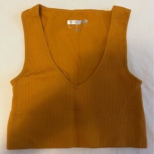 Forever 21 Ribbed Amber Crop Top